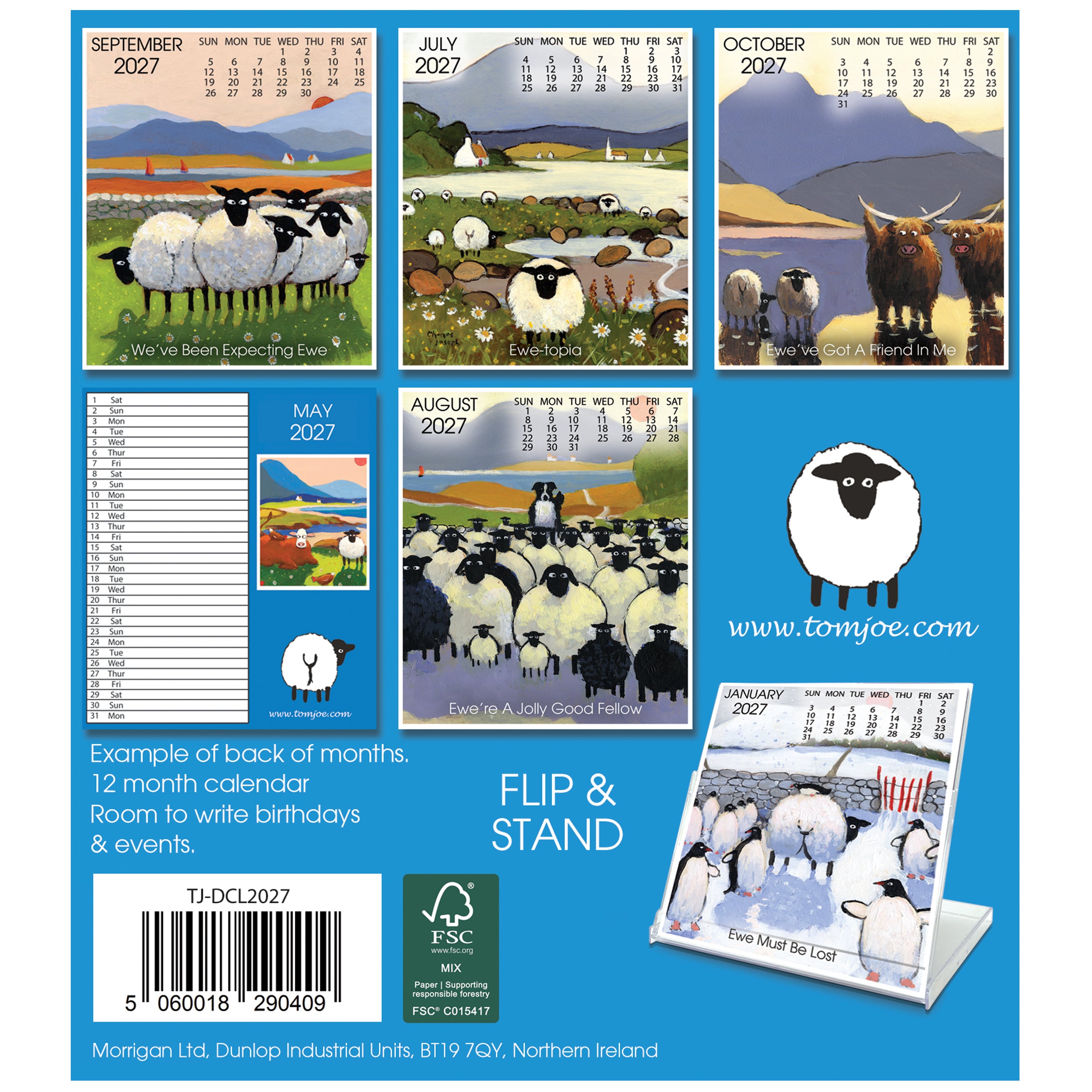 2027 Desk Calendar