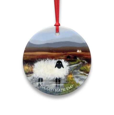 Baaad Hair Day Decorative Hanging Disk