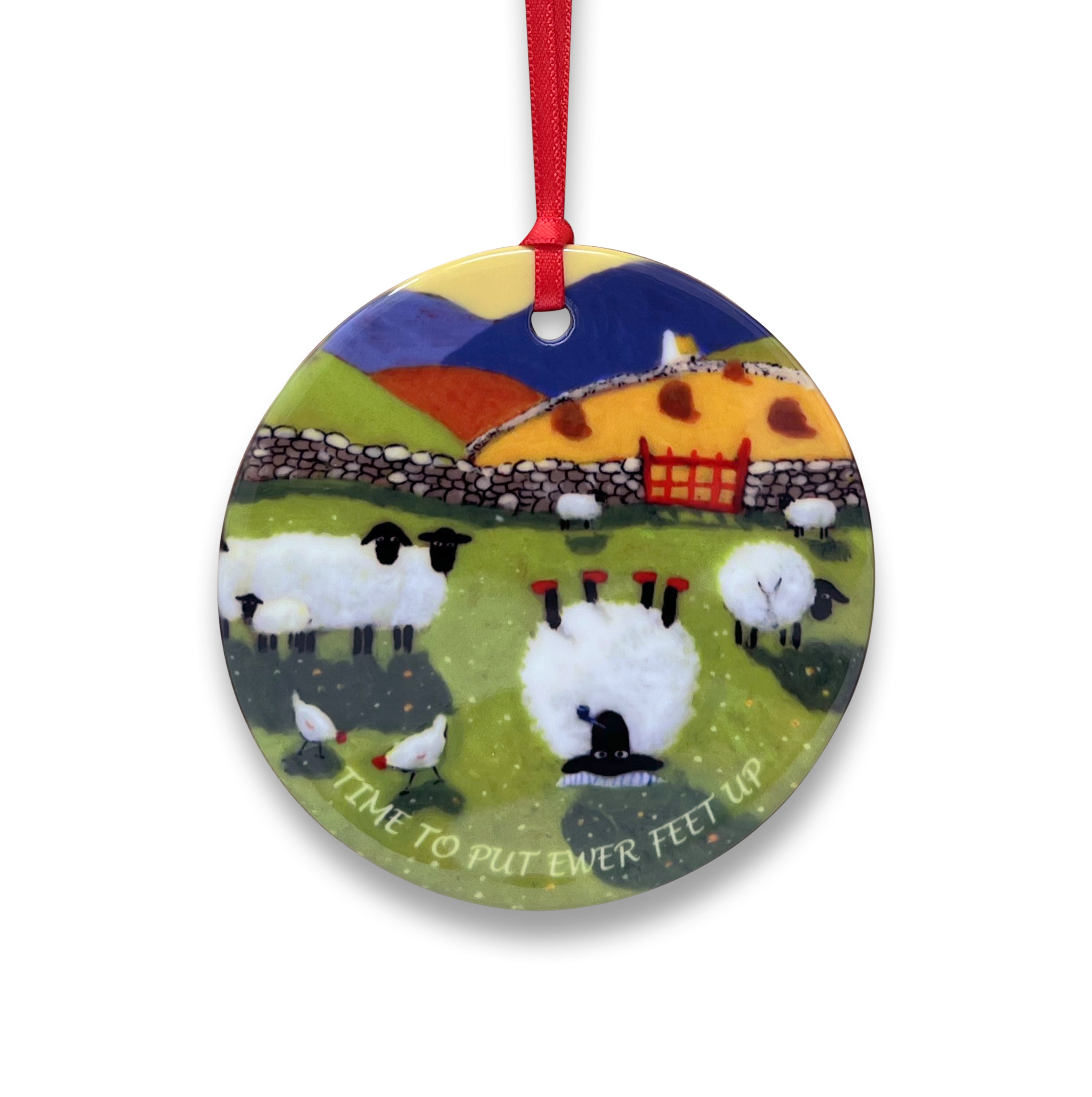 Time To Put Ewer Feet Up Decorative Hanging Disk