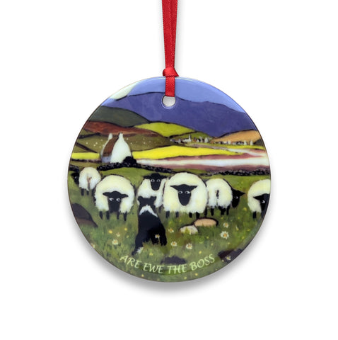 Are Ewe The Boss Decorative Hanging Disk