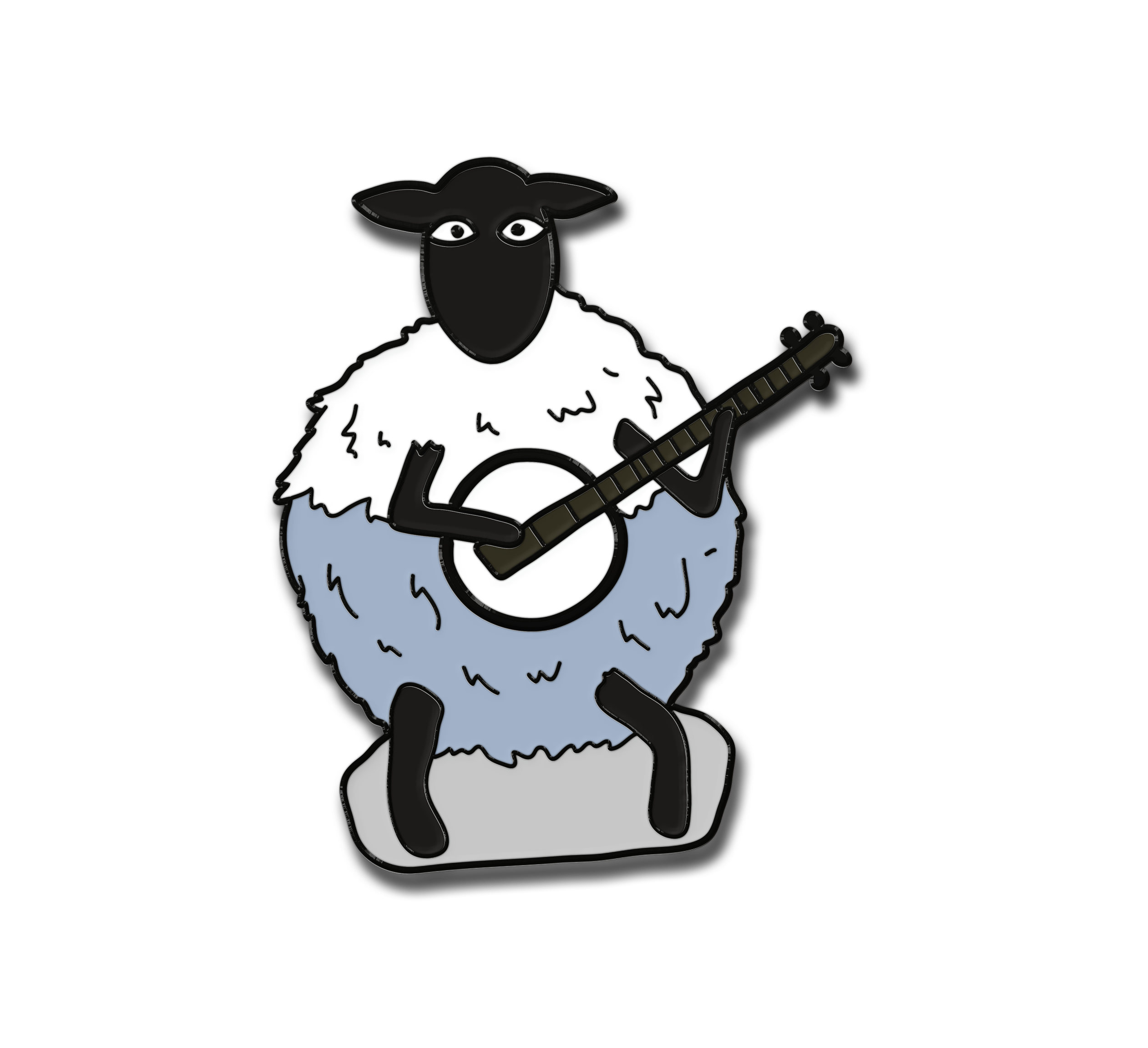 Bl-ewe Grass Enamel Pin