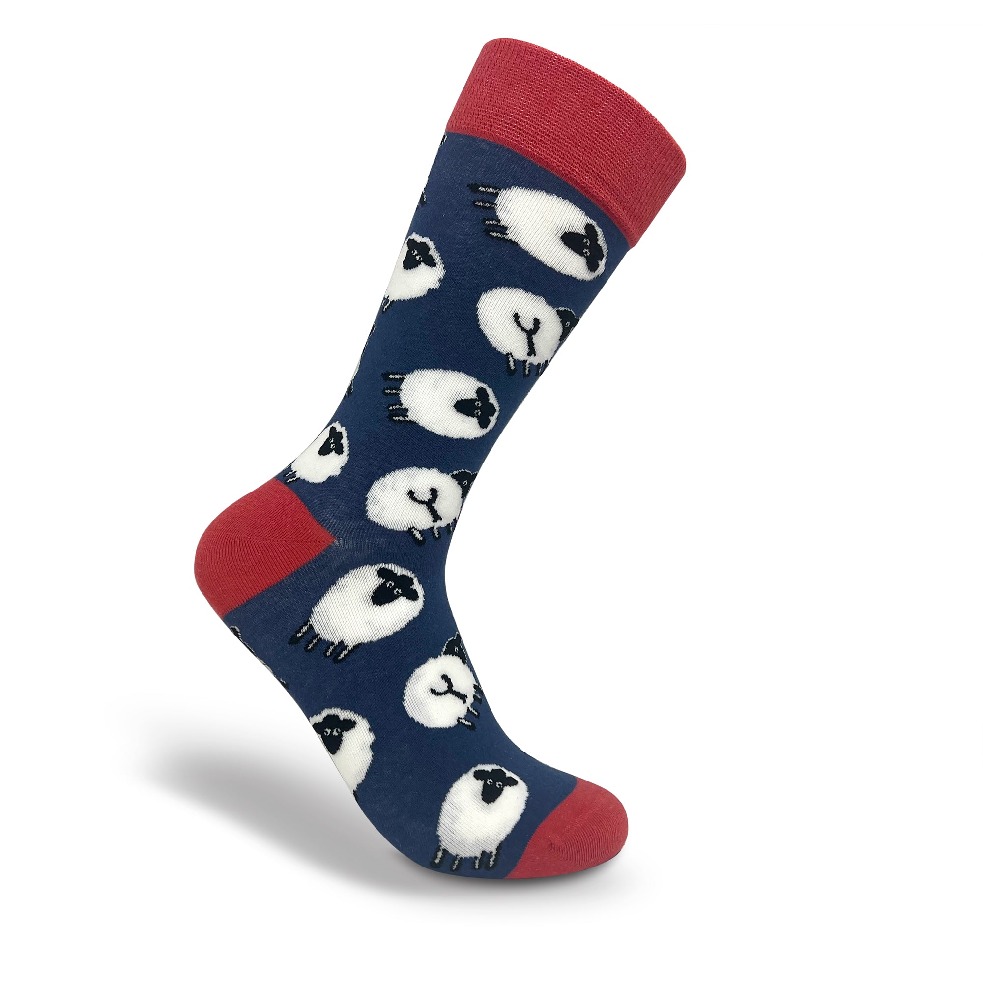 Navy/Red Sheep Socks