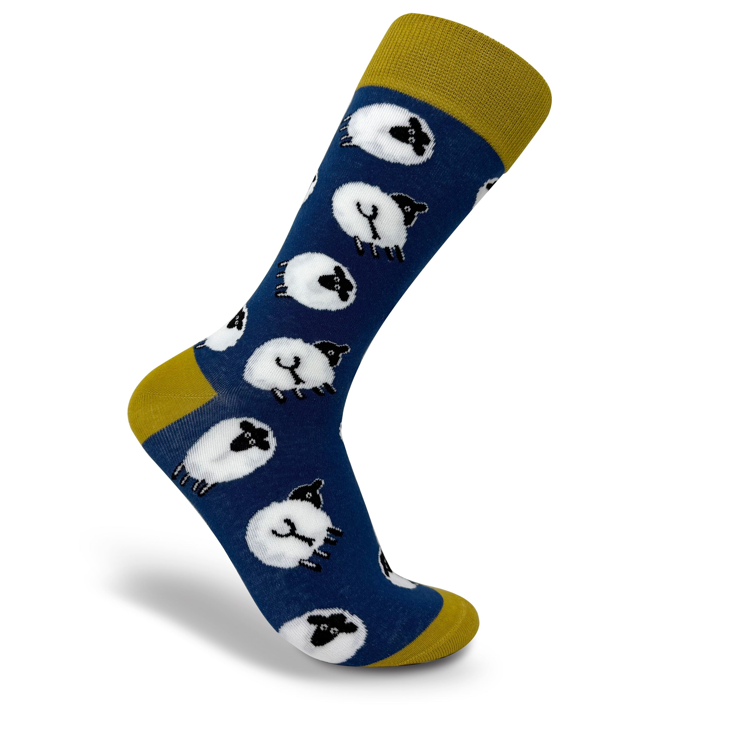 Blue and Gold Sheep Socks