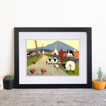 Evening At The Waterhole Mounted Print
