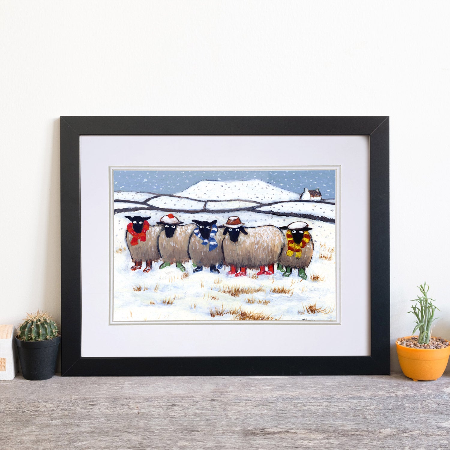 Winter Woollies Mounted Print