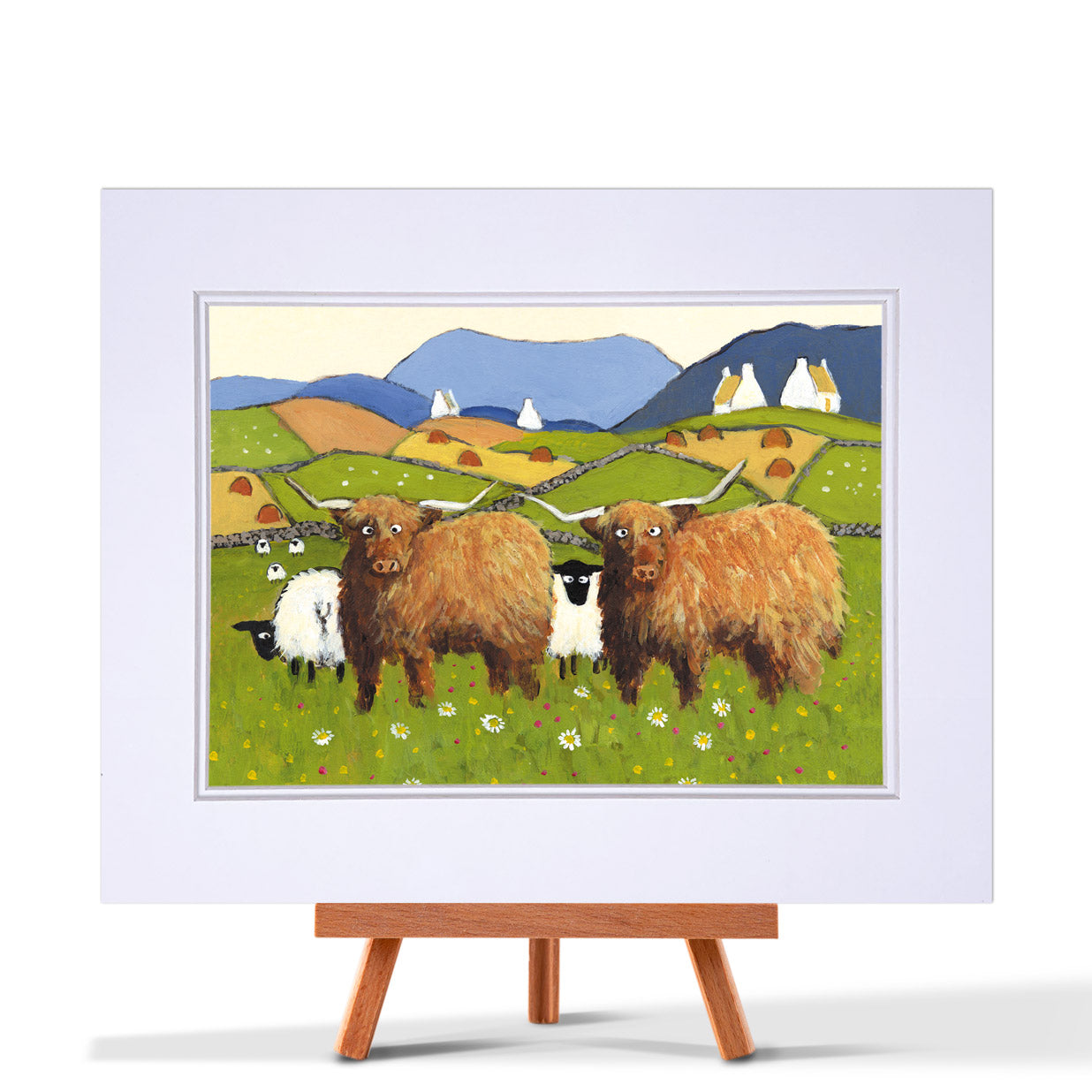 We're Daft But We Love Ewe Mounted Print
