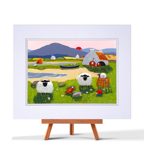 Nice To See Ewe Mounted Print