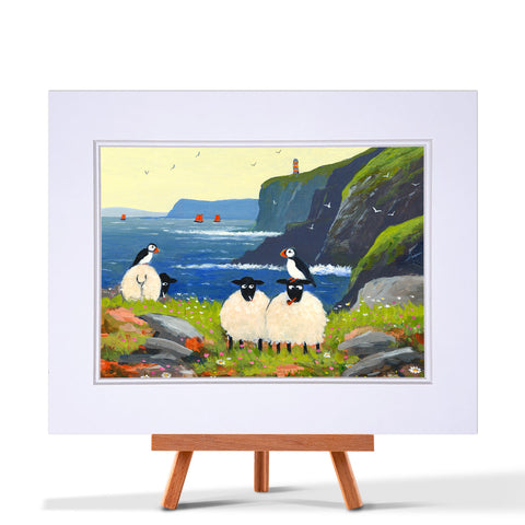 No Puffin Mounted Print