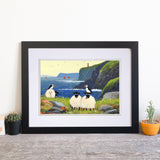 No Puffin Mounted Print