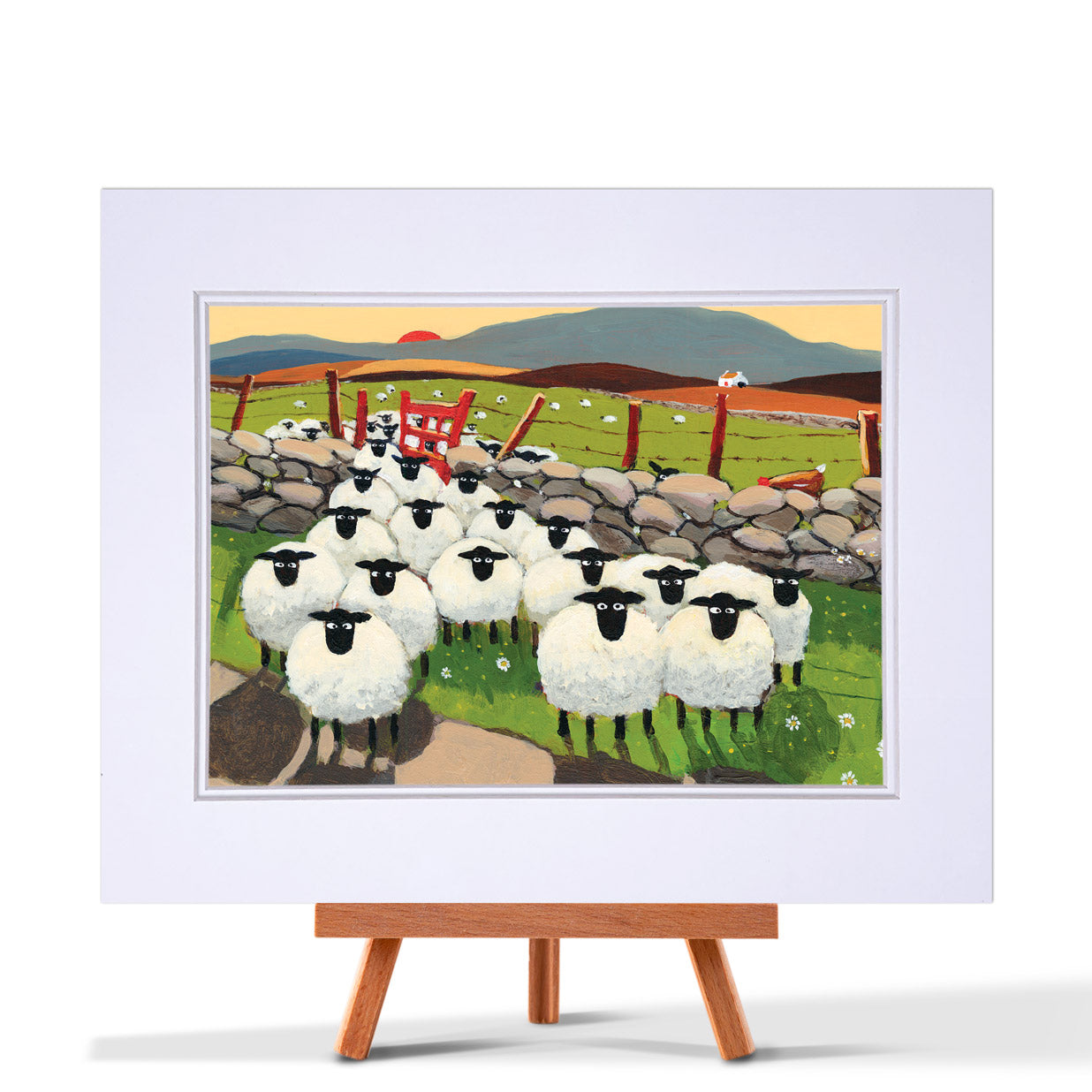 Sorry Ewe're Leaving Mounted Print