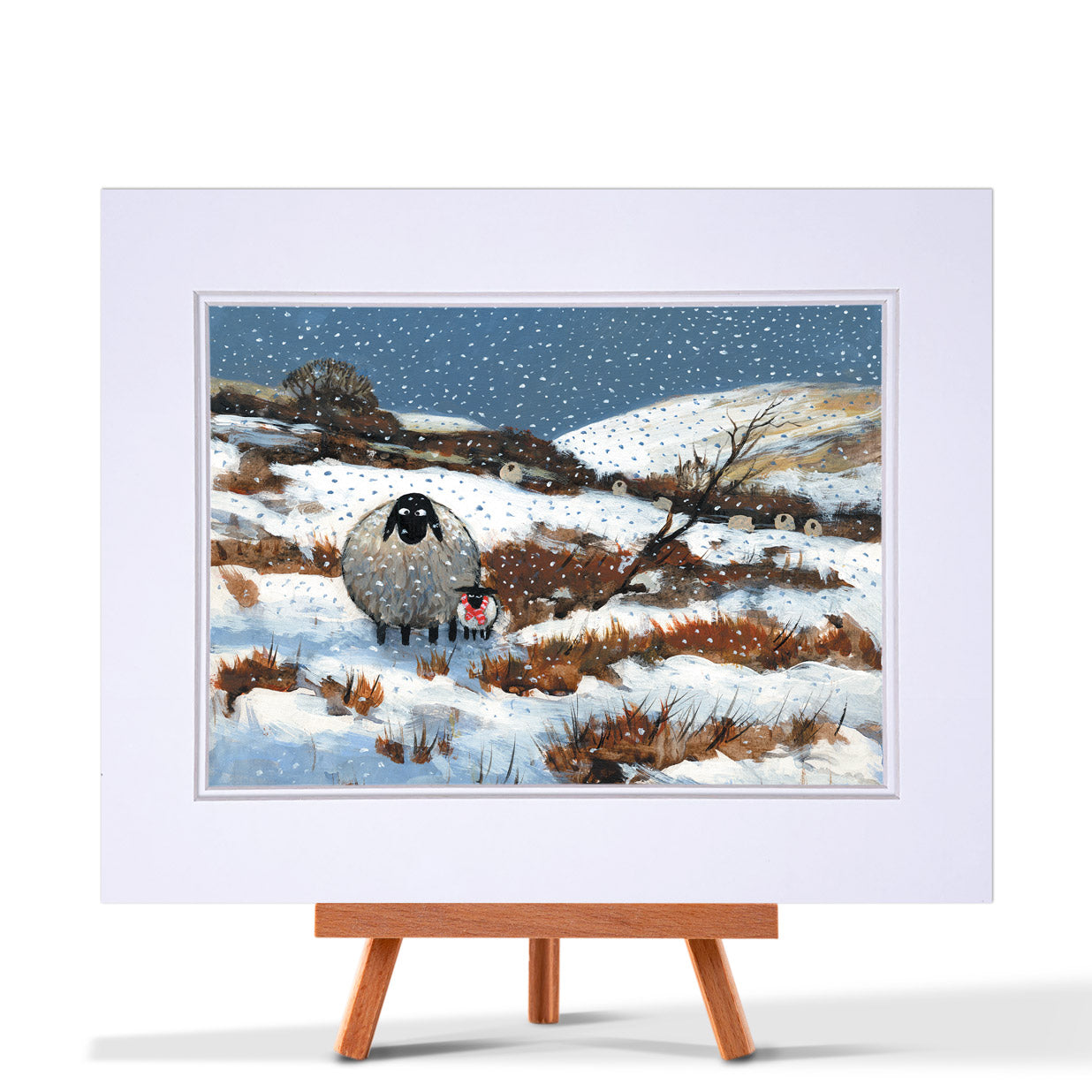 Double Mounted Print "Snow Joke - Its Freezing" By Thomas Joseph