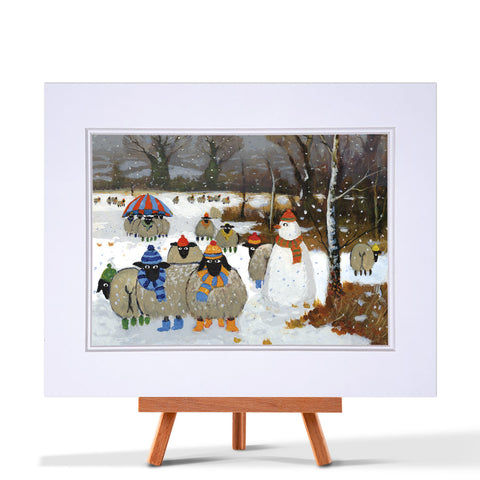 Double Mounted Print "Seasons Bleetings" By Thomas Joseph