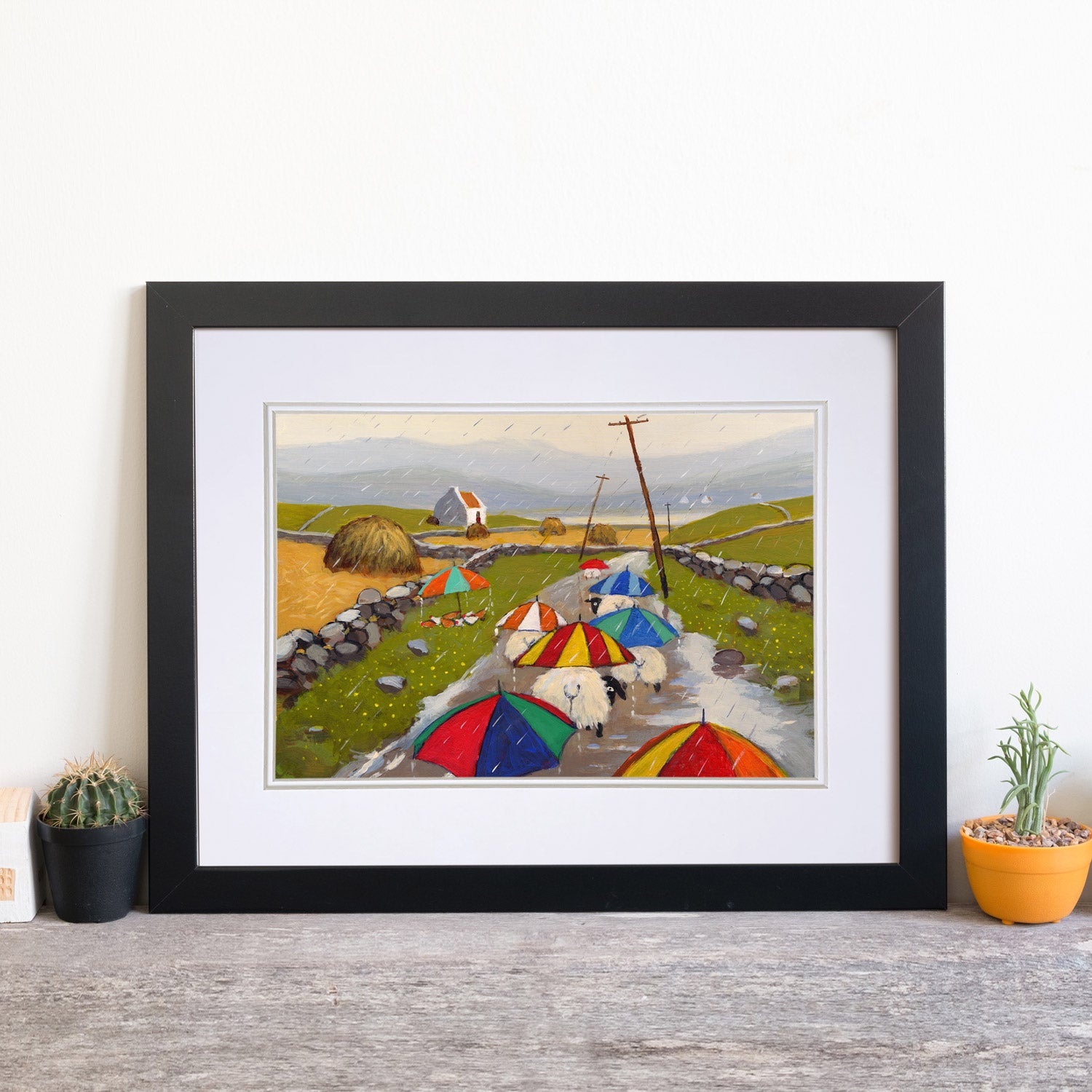 Wish Ewe Were Here Too Mounted Print