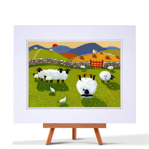 Time To Put Ewe're Feet Up Mounted Print