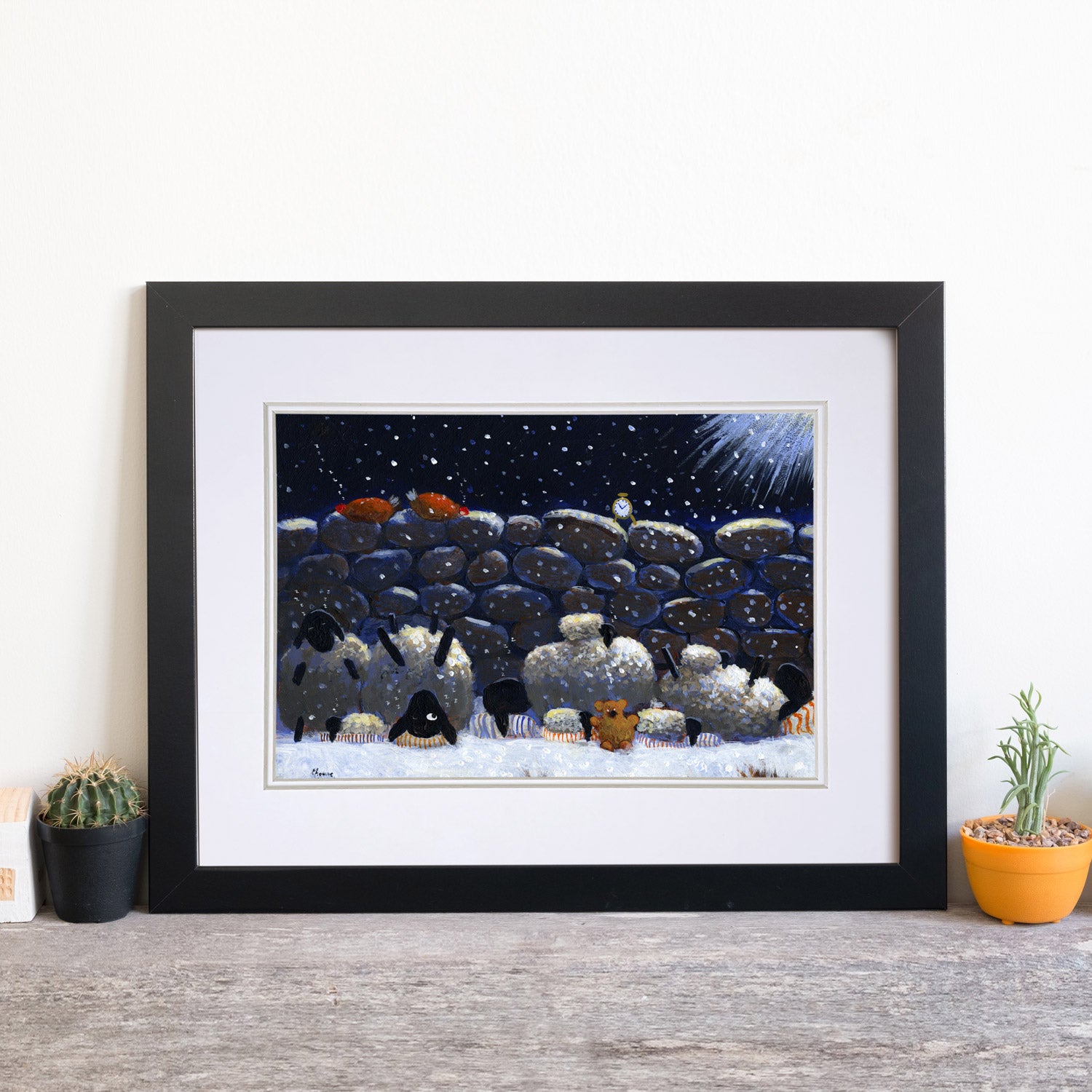 Double Mounted Print "Silent Night" By Thomas Joseph
