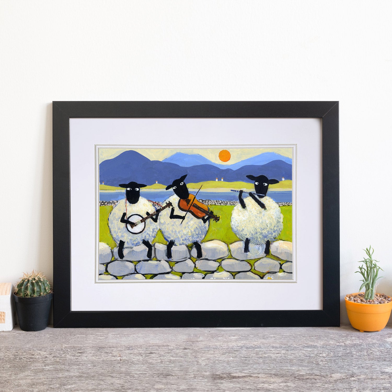 Bl-Ewe Grass Mounted Print
