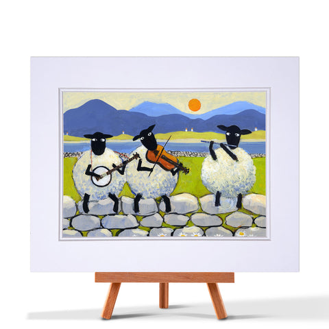 Bl-Ewe Grass Mounted Print