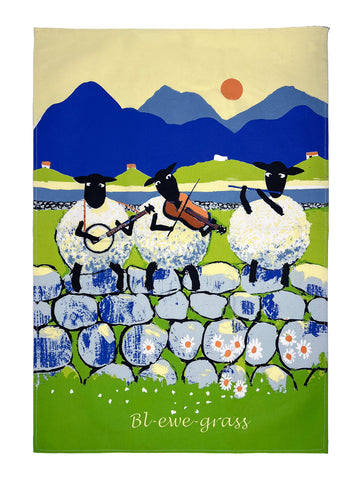 Bl-ewe-grass Tea Towel