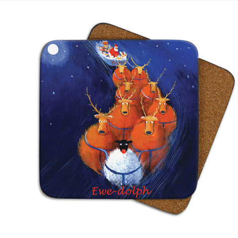 Rudolph Christmas Coaster