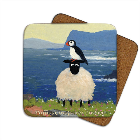Puffin Compares To Ewe Coaster