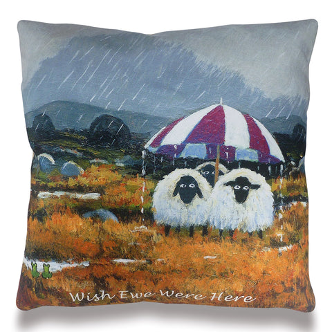 Wish Ewe Were Here Cushion Cover