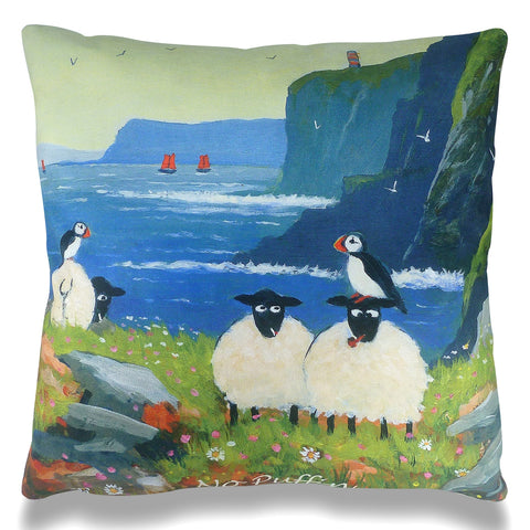 No Puffin Cushion Cover