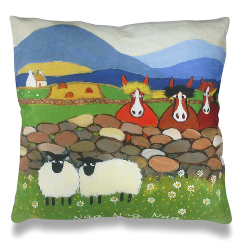 Nag, Nag, Nag Cushion Cover