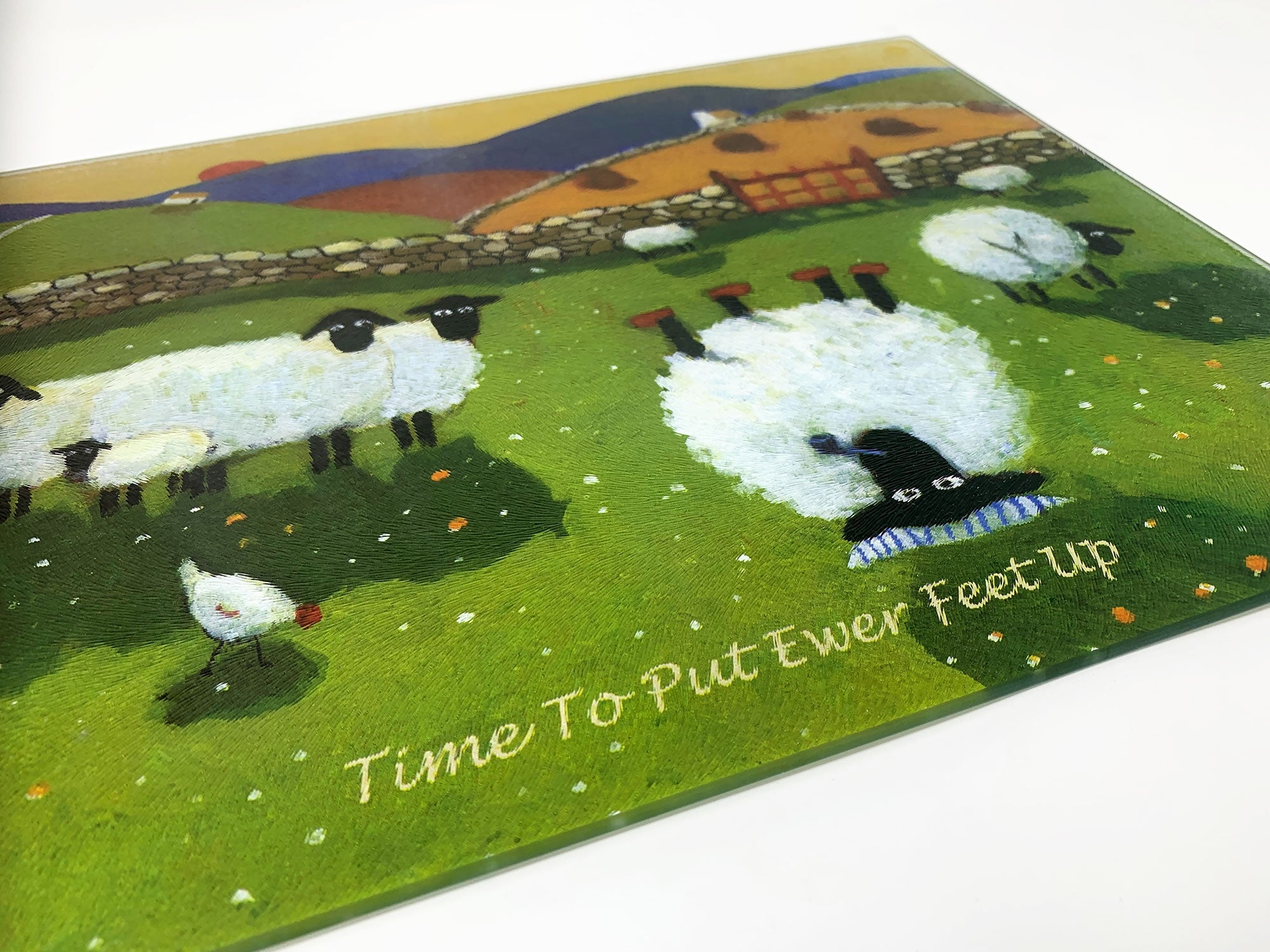 Time To Put Ewer Feet Up Glass Table Top Protector