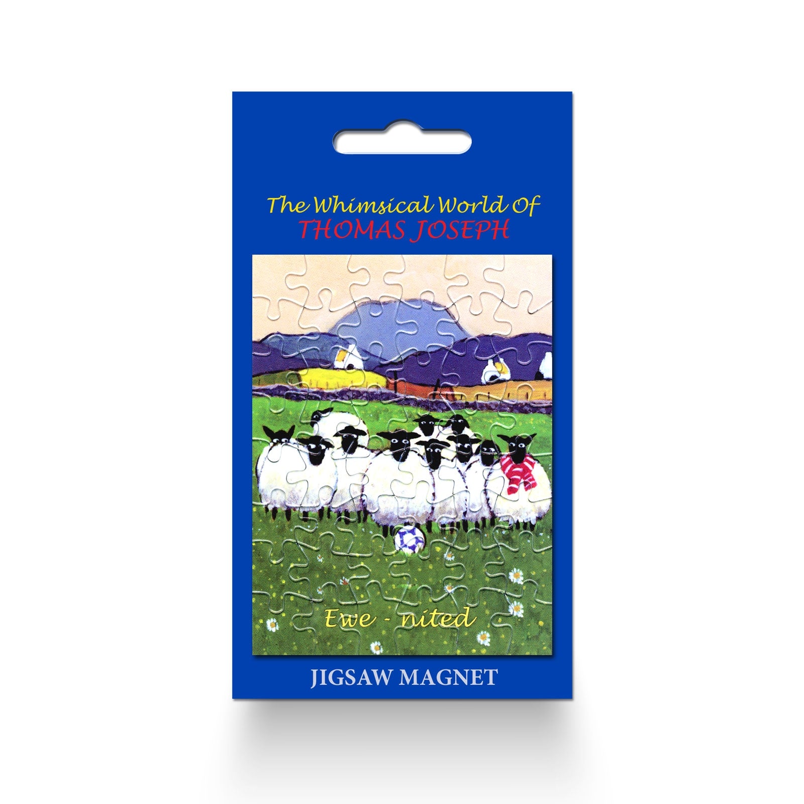 Fridge Magnet Sheep wearing Manchester United Football scarf