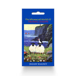 Fridge Magnet Sheep smoking a pipe on a cliff overlooking the sea