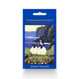 Fridge Magnet Sheep smoking a pipe on a cliff overlooking the sea