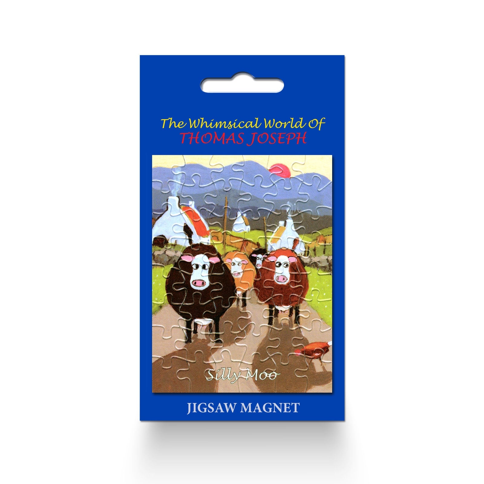 Fridge Magnet three cows strolling down a country lane