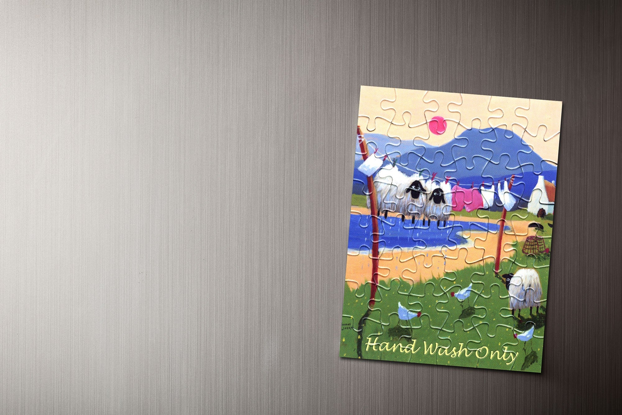 Hand Wash Only Jigsaw Magnet