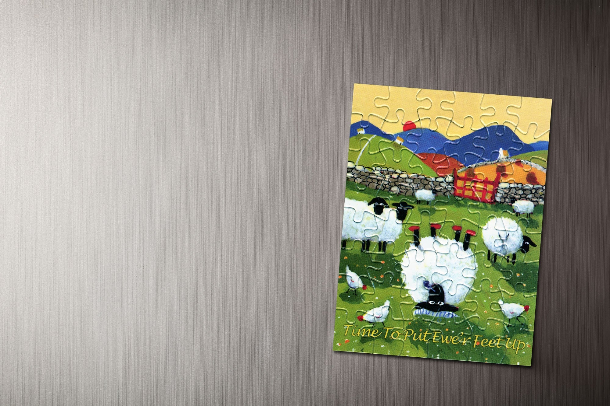 Time To Put Ewer Feet Up Jigsaw Magnet