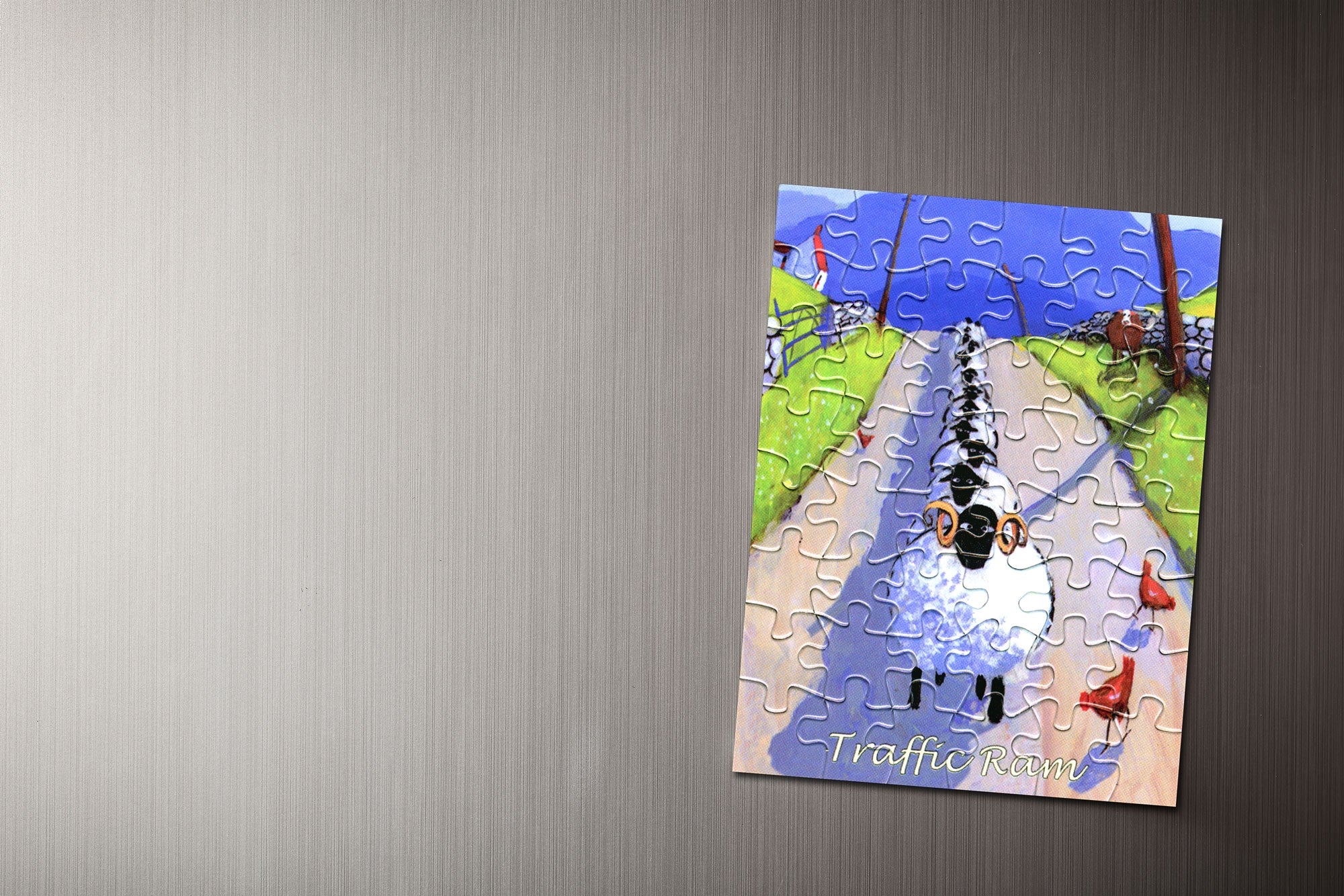 Traffic Ram Jigsaw Magnet