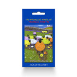 Fridge Magnet Multi-coloured sheep standing in a field