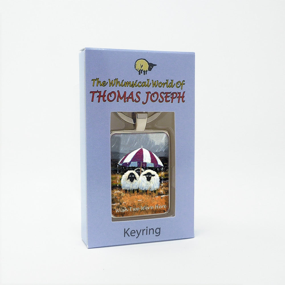Wish Ewe Were Here Keyring Keychain Gift by Thomas Joseph