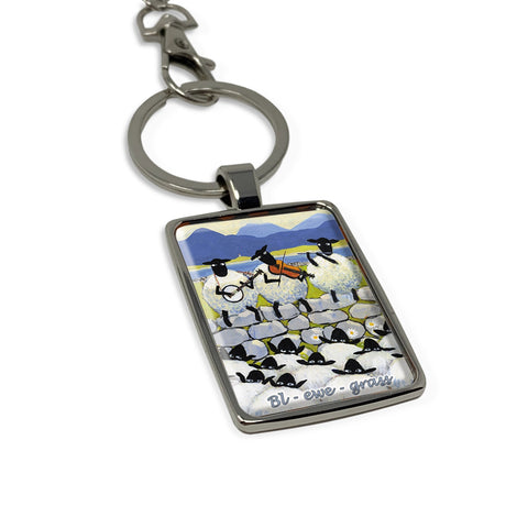 Bl-ewe Grass Keyring Keychain Gift by Thomas Joseph