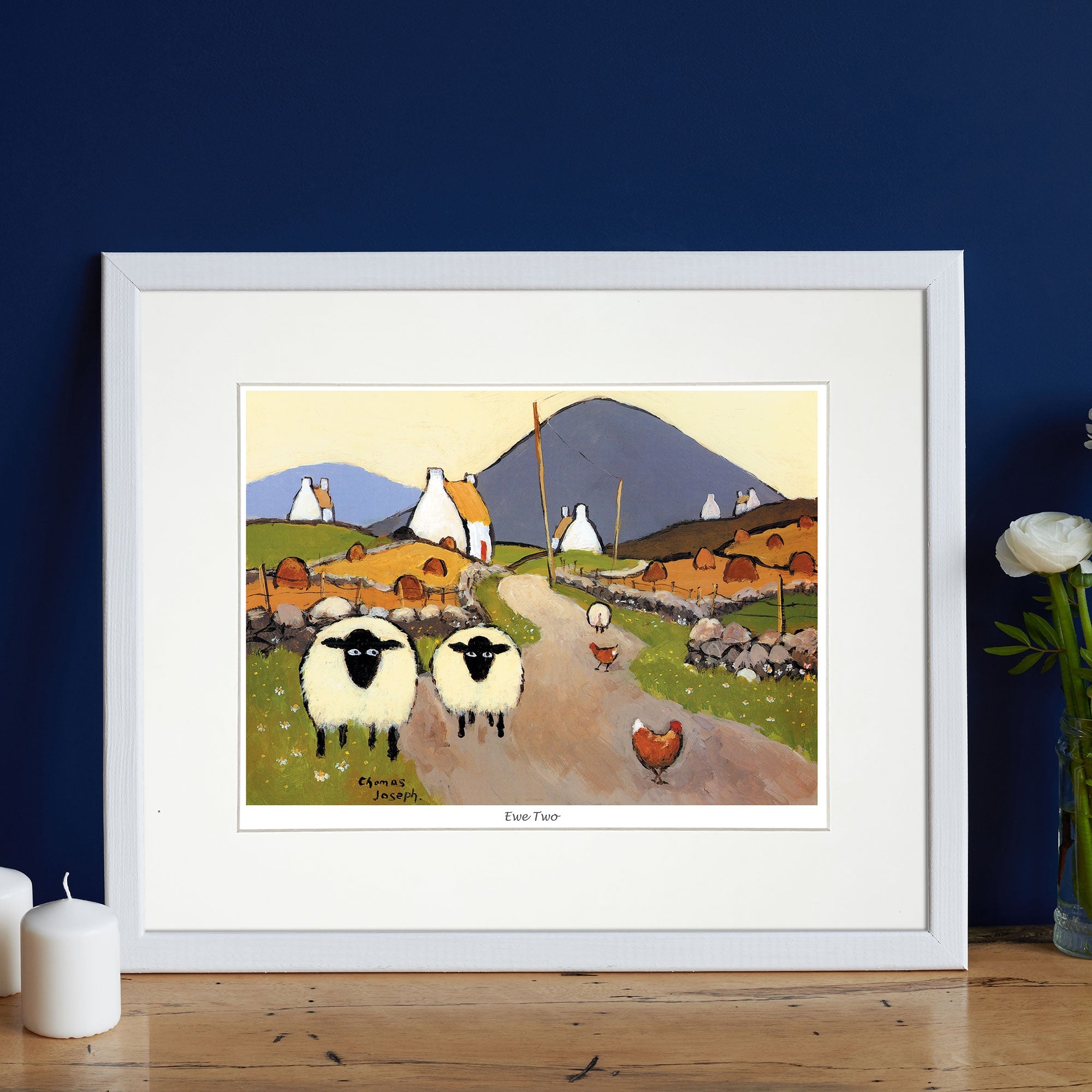Evening At The Waterhole Mounted Print