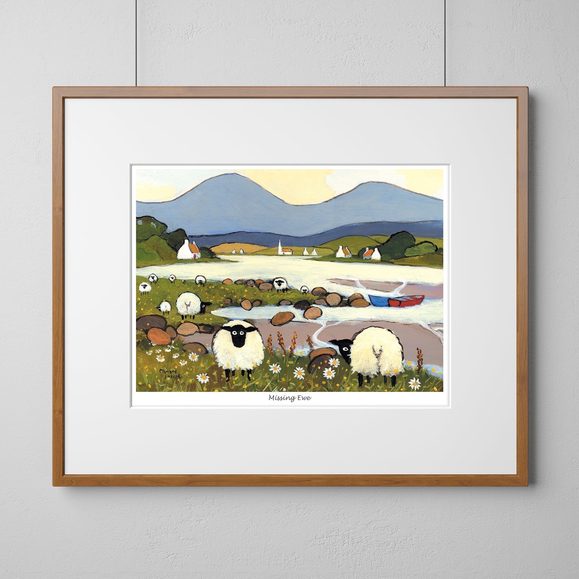 Missing Ewe Mounted Print