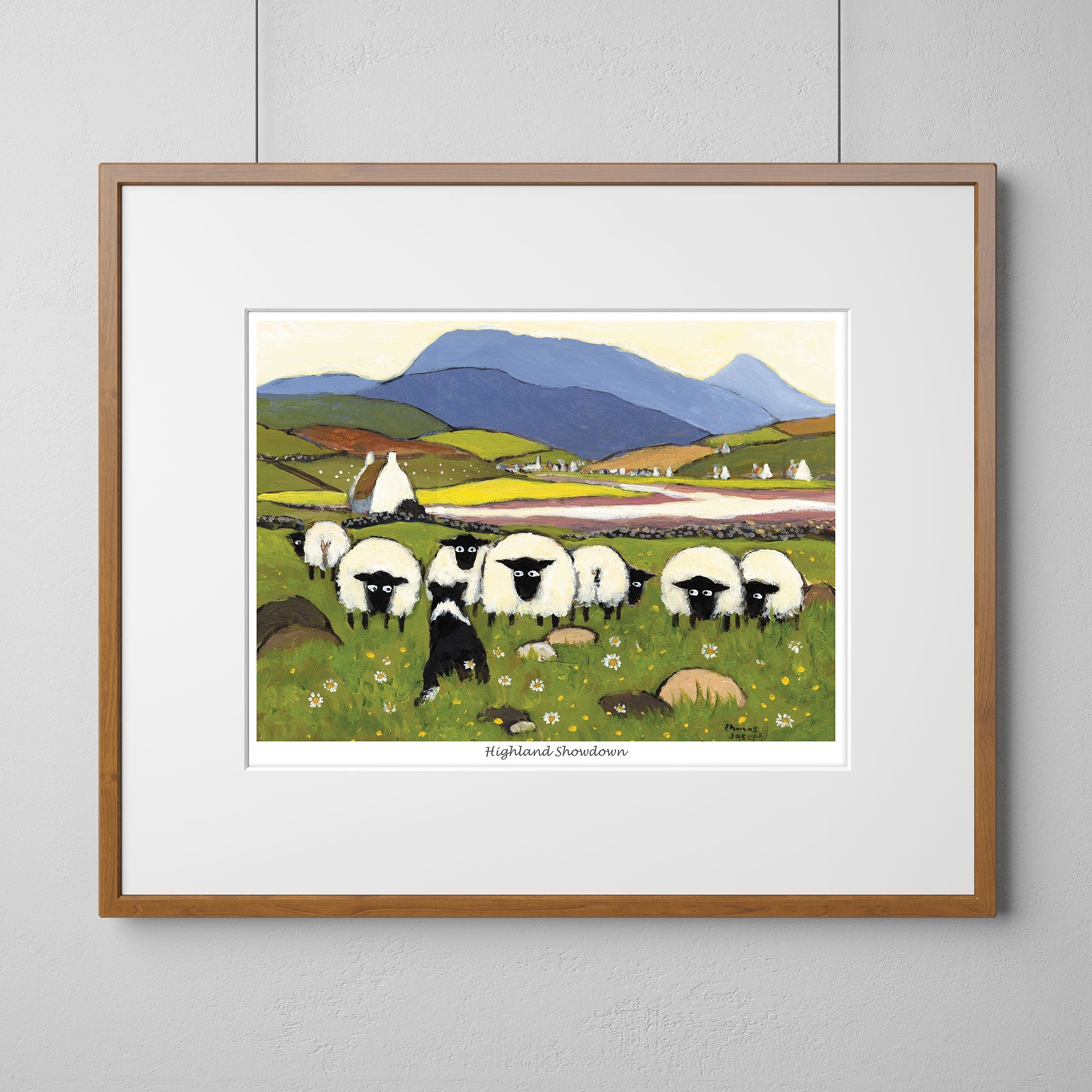 Highland Showdown Mounted Print