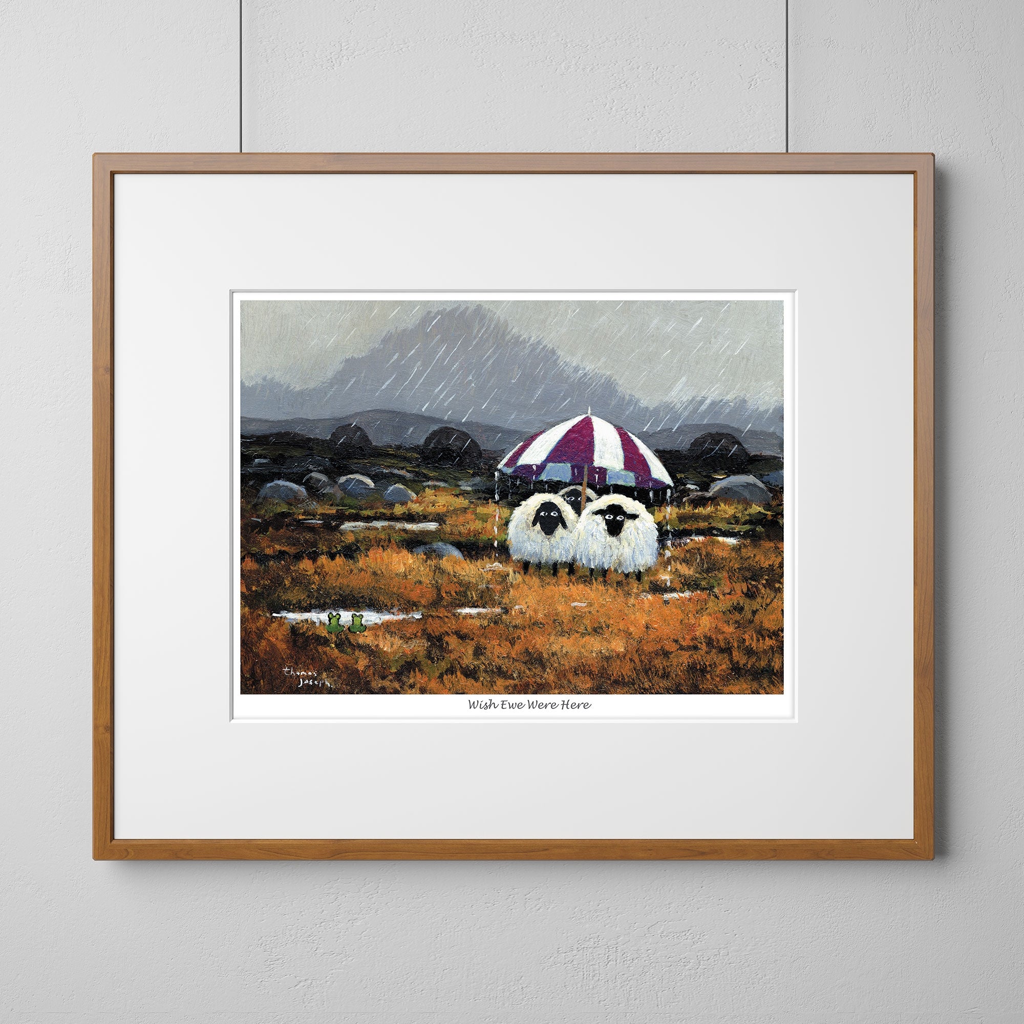 Wish Ewe Were Here Mounted Print