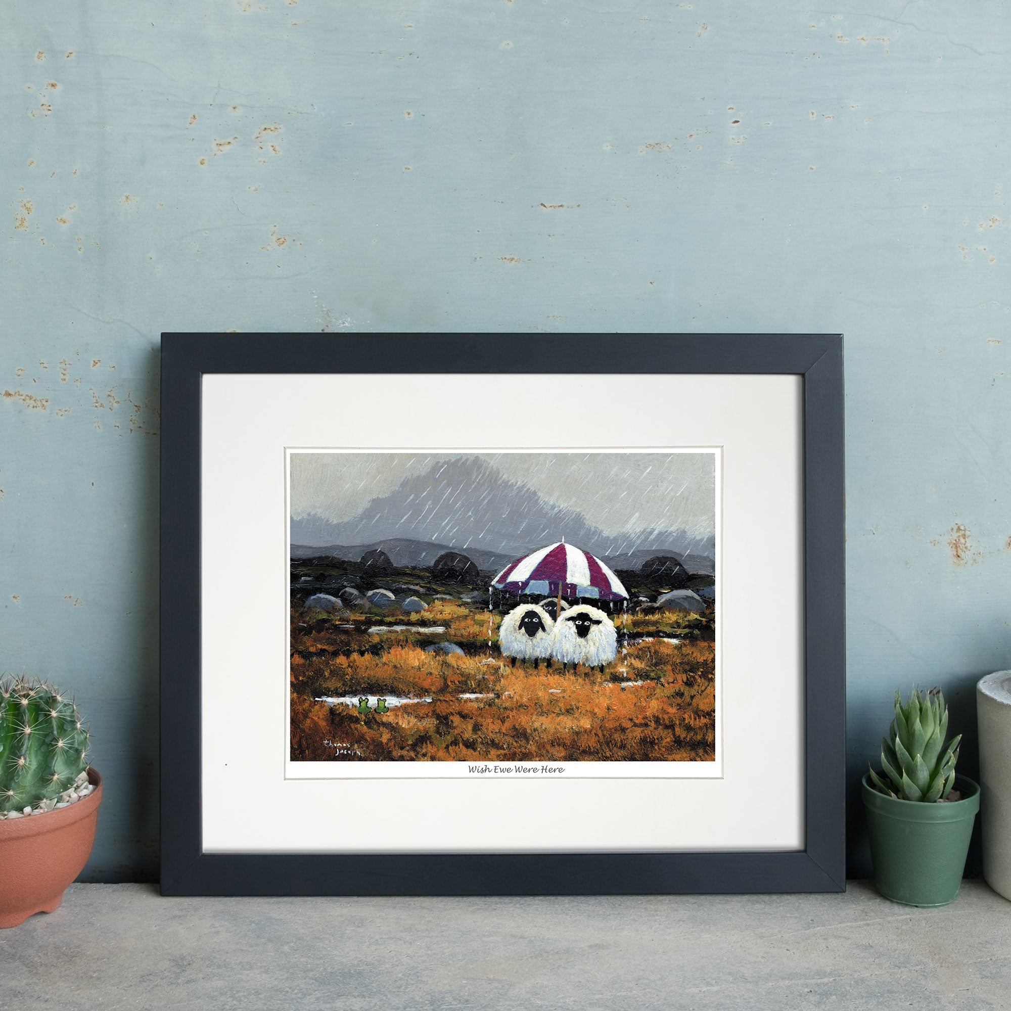 Wish Ewe Were Here Mounted Print