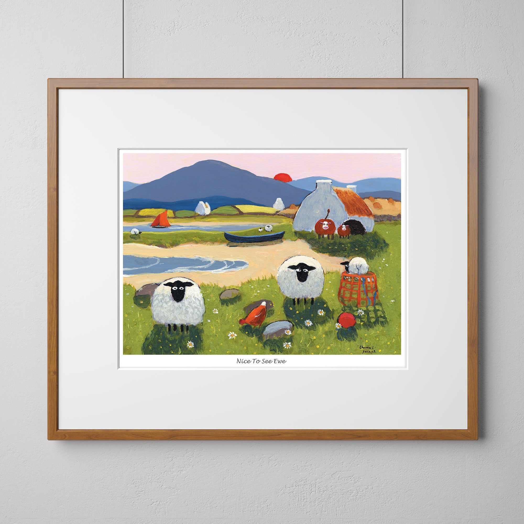 Nice To See Ewe Mounted Print