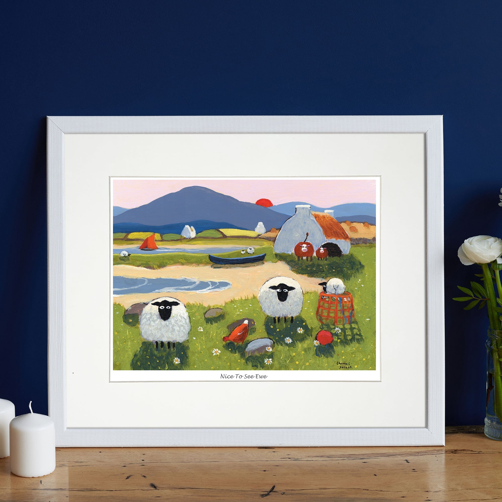 Nice To See Ewe Mounted Print