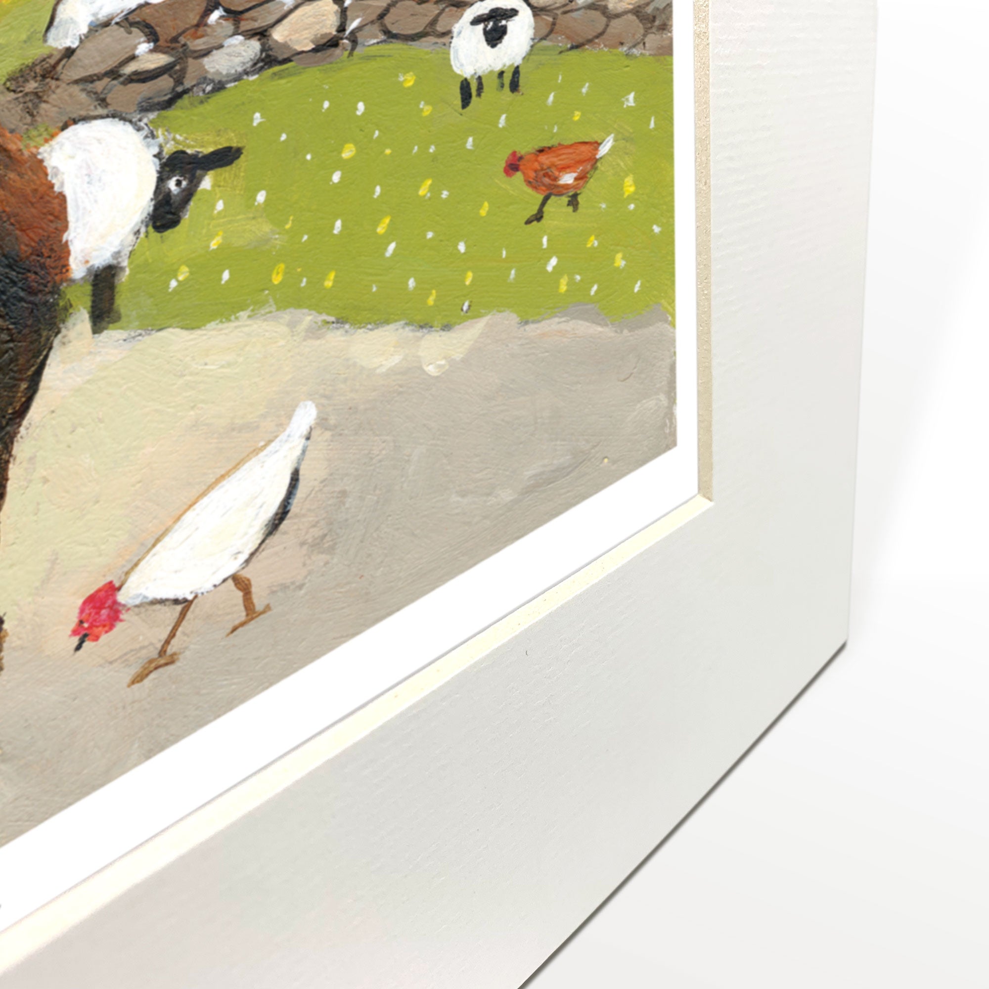 Haven't Seen Ewe In Donkey Mounted Print