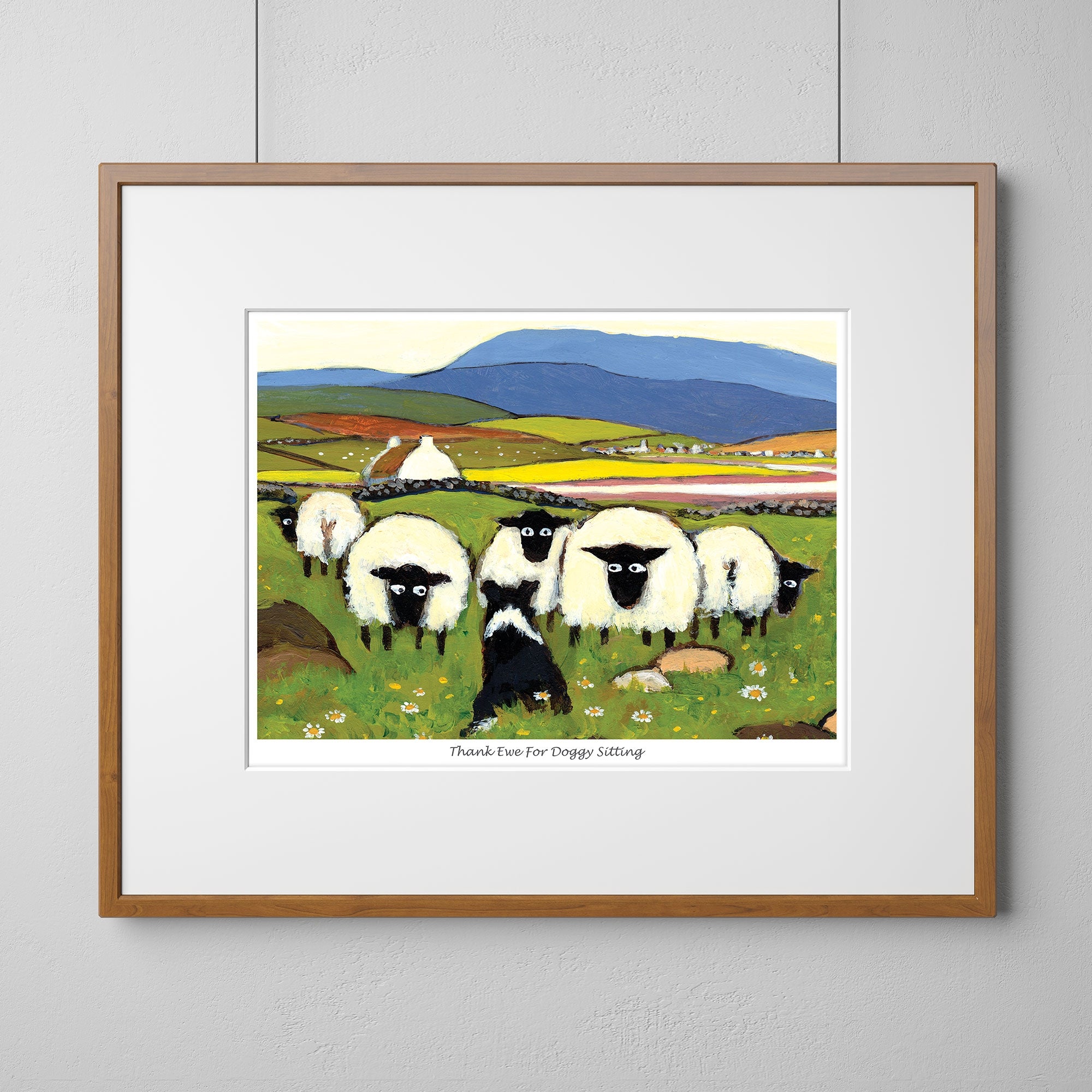 Thank Ewe For Doggy Sitting Mounted Print