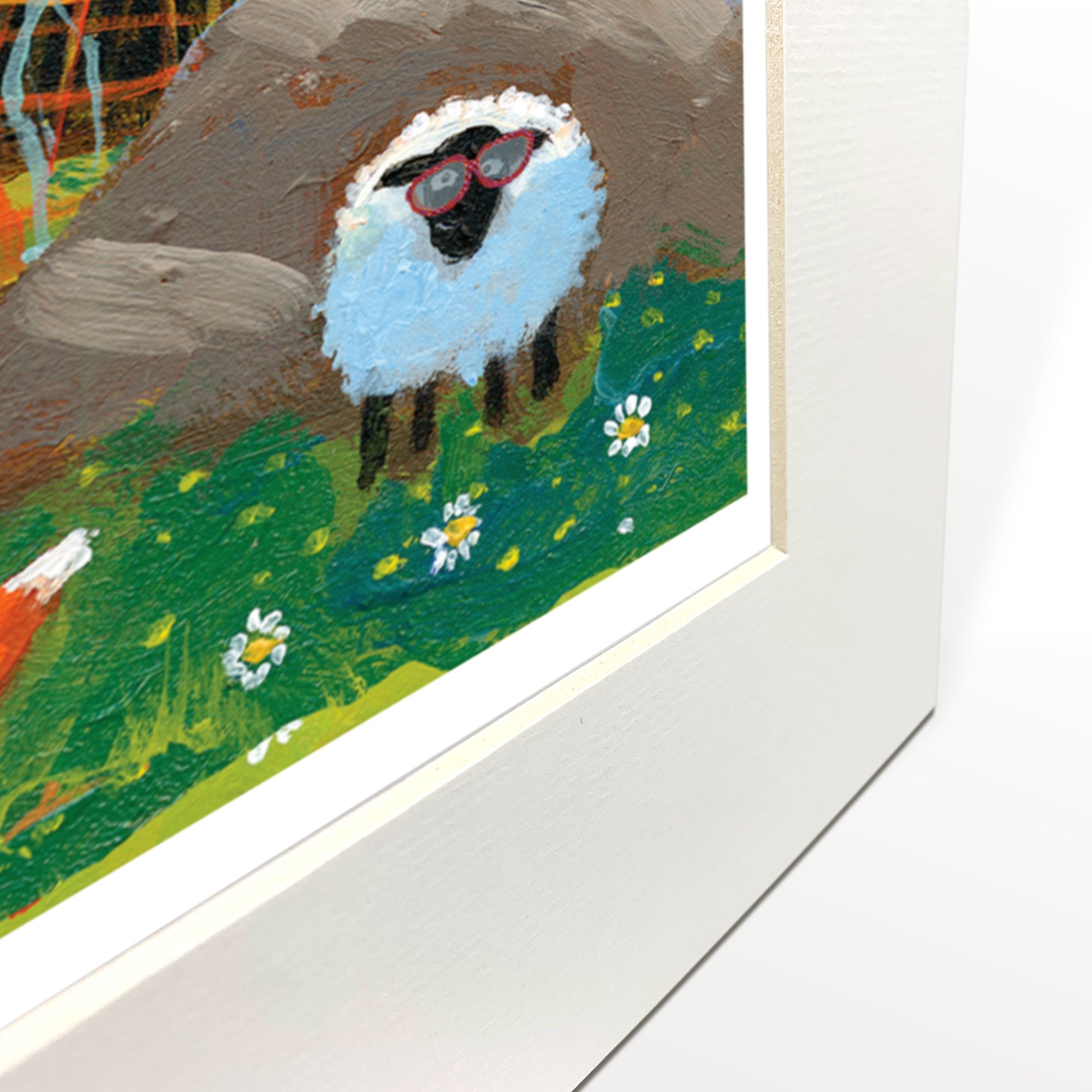 Ewe-V Factor Mounted Print