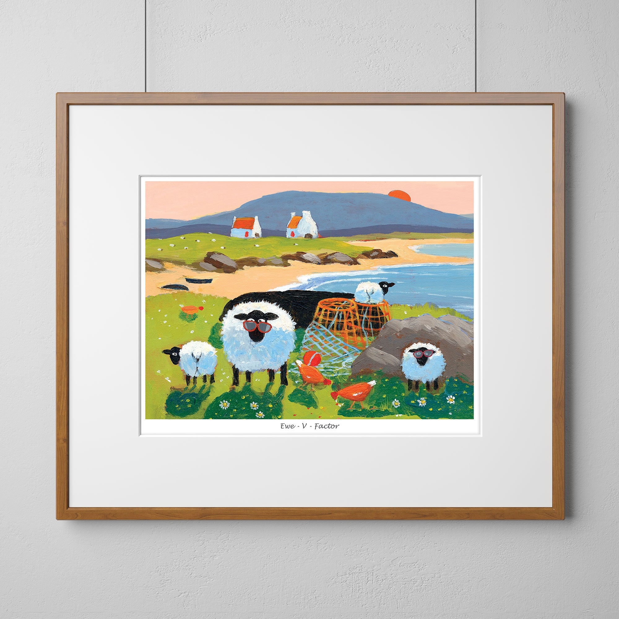 Ewe-V Factor Mounted Print
