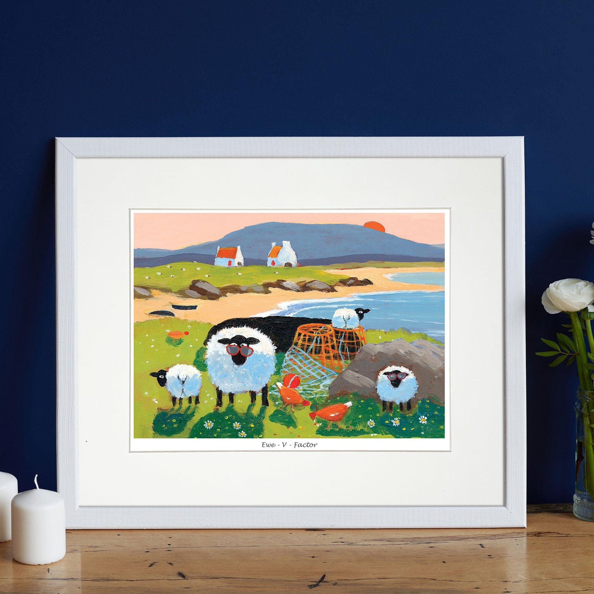 Ewe-V Factor Mounted Print